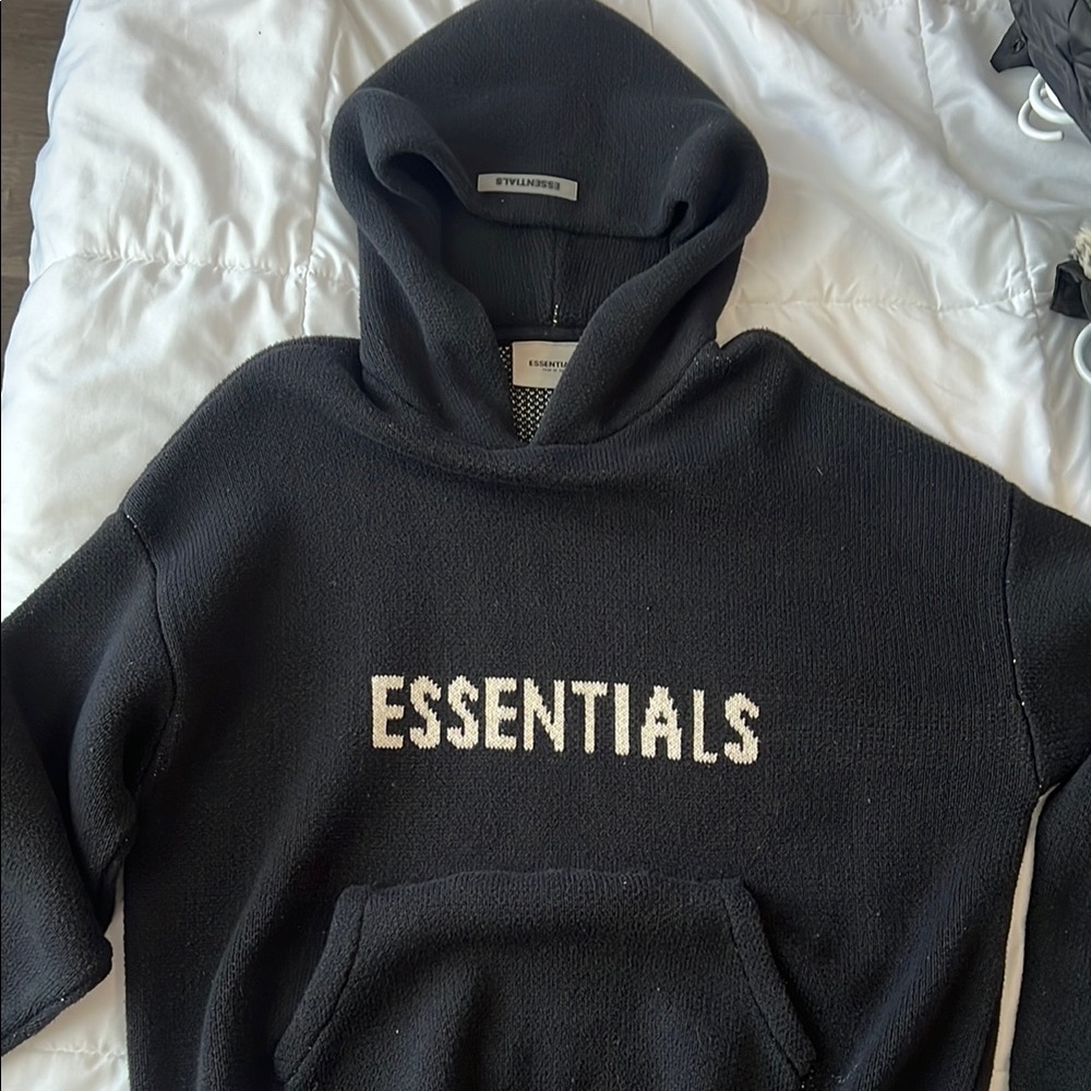 Fear of God Essentials Knit Hoodie ‘Black’